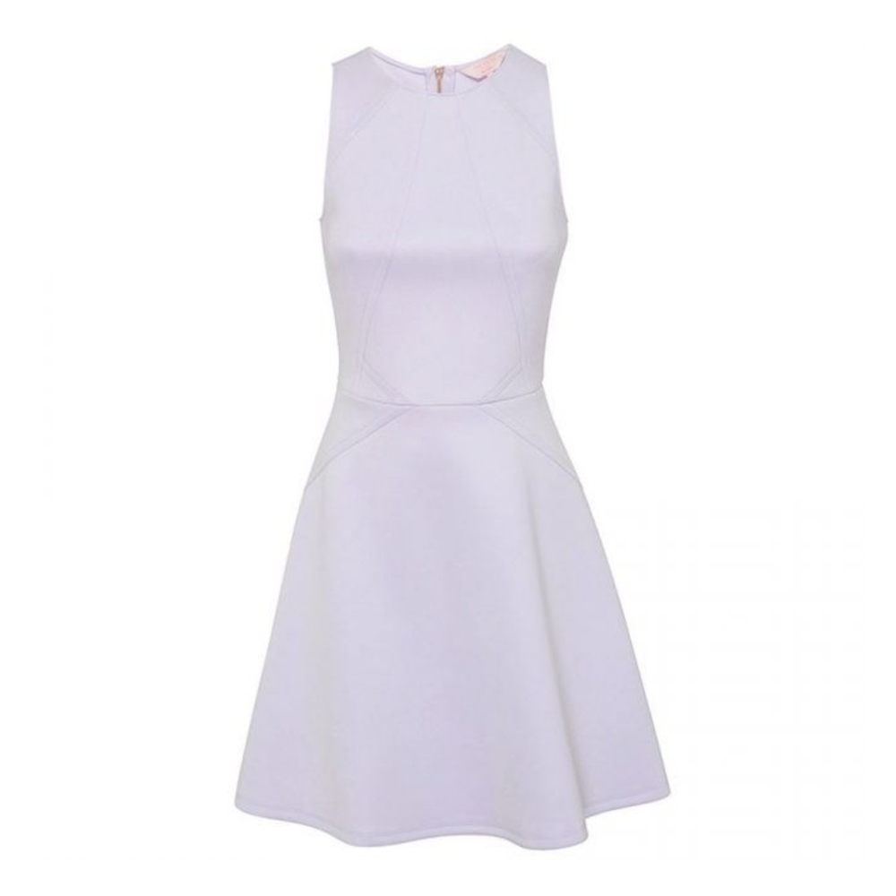 Ted Baker Mitton Fit and flare dress sz 8 women's in Lilac or lavender purple